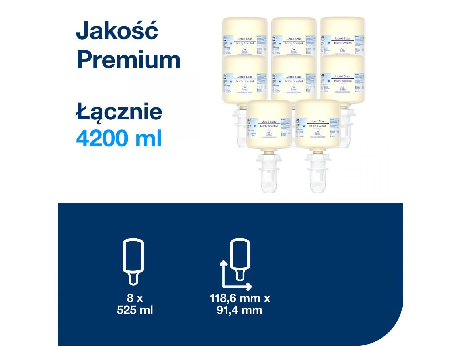 Karton Mydło S5 TORK 425502 MILDLY 8x 525 ml